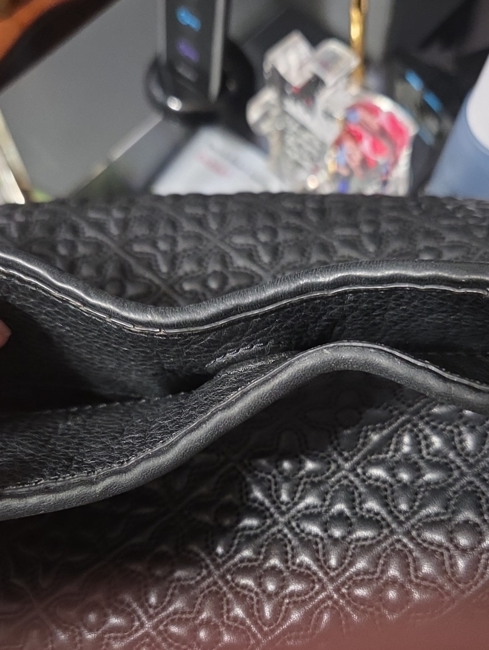 Tory Burch Bryant Black Quilted Leather Chain Shoulder Tote- EUC - Picture 12 of 12